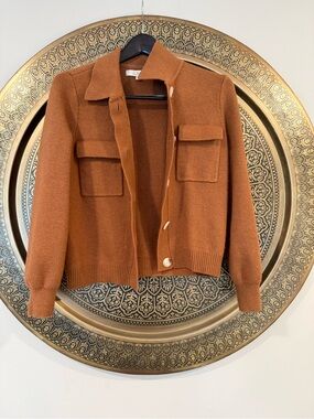 LOFT Brown/camel Knit cardigan